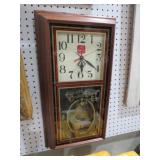 WOOD NABISCO CRACKER BARREL WALL CLOCK