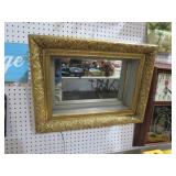 GOLD ORNATE SHADOWBOX WALL MIRROR