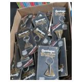 BOX FULL OF COPENHAGEN METAL KEY CHAINS/OPENERS