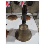 LARGE  ANTIQUE BRASS SCHOOL BELL