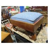 SOLID WOOD PADDED FOOT OTTOMAN