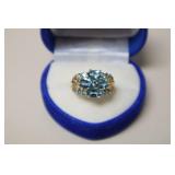 3.9 GR 14K GOLD 2.52 CT TOPAZ RING SIZE 6