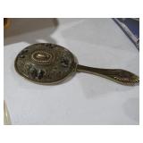 DECORATIVE BRASS ENAMEL VANITY MIRROR