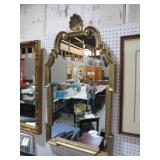 GOLD ORNATE FRAMED WALL MIRROR