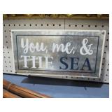 WOOD & METAL YOU,ME AND SEA SIGN