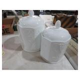 COLONY HARVEST MILKGLASS CANISTERS