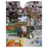 (2) BRASS DESK LAMPS