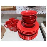 (18) PCS PIER ONE RED PATTERN CHINA