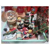 COLLECTION OF CHRISTMAS FIGURES & SNOW GLOBE