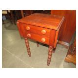 CHERRY FINISH  2 DWR TURN LEG DROPSIDE TBL