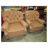 (2X)SOVEREIGN BY HICKORY CHAIR CLOTH TUFTED CHAIRS