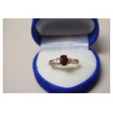 2.9 GR 14K GOLD 1CT RUBY .30 CT DIAMONDS RING