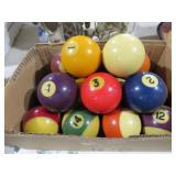 COLLECTION OF POOL CUE BALLS