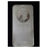 10 OZ .999 FINE SILVER BAR