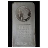 10 OZ .999 FINE SILVER BAR