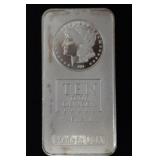 10 OZ .999 FINE SILVER BAR