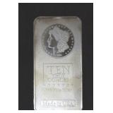 10 OZ .999 FINE SILVER BAR