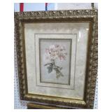 GOLD ORNATE FRAMED FLORAL PRINT