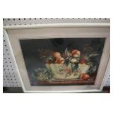 FRAMED BASKET OF FRUIT PRINT 21X17
