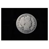 1907 D BARBER HALF DOLLAR 90%