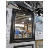 FRAMED BEVELED WALL MIRROR