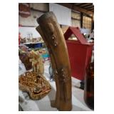 HAND CARVED WOOD HAND DRUM