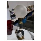 VTG HANDPAINTED MCM POLYMNIE LAMP 28.5X8