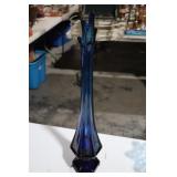 VTG VIKING 25" EPIC BLUE SWUNG VASE