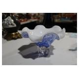 ROYLE GALLERY CASED CLEAR BLUE & WHITE FLOWER BOWL