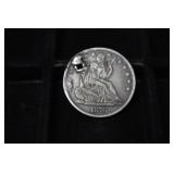 1876 P SEATED LIBERTY HALF DOLLAR 90% HOLED