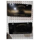 PAIR US TOBACCO CO ADV PLATES 12X6