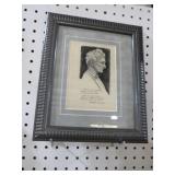 FRAMED ABRAHAM LINCOLN SPEECH PRINT