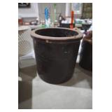 ANTIQUE BROWN POTTERY CROCK