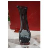 SMOK BLUE TEXTURED ART GLASS NO HANDLE PITCHER