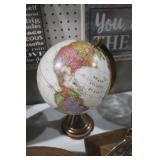 COPPER BASE WORLD GLOBE
