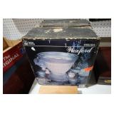 WEXFORD GLASS PUNCHBOWL & CUPS ORIGINAL BOX