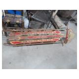 SILVER STREAK WOOD & METAL VINTAGE SNOW SLED