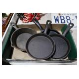 4 CAST IRON SMALL SKILLETS