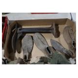 CAST IRON COBBLER SHOE STAND W/ FORMS