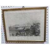 FRAMED SAVONA  ITALY 1820 PRINT BY  ARTIST BAYOT