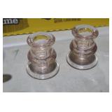 PINK DEPRESSION CANDLE HOLDERS