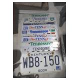10 VINTAGE LICENSE PLATES