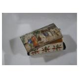 HANDCARVED AND PAINTED BONE TRINKET BOX
