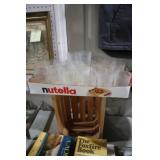 ANTIQUE BRUTON SNUFF GLASSES & WOOD CRATE