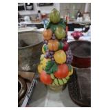 BASKET OF FRUIT DECOR PIECE