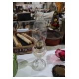 ANTIQUE OIL LAMP W/ STACK