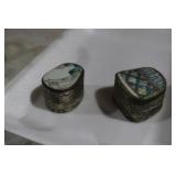 2 CHINESE PORCELAIN SHARD/TRINKET BOXES