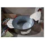 GALVENIZED CHICKEN FEEDER BOWL