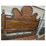 CHERRY FINISH KING SIZE BED W/ RAILS