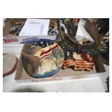 14" AMERICAN EAGLE & PLATE BOTH RESIN